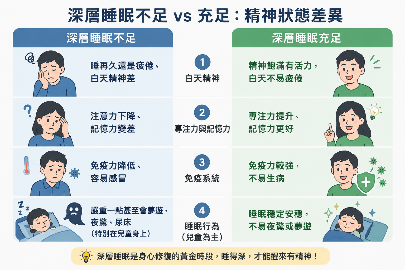 深層睡眠不足的 4 大警訊